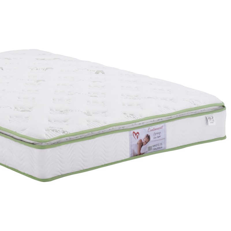 DOUBLE BED WITH MATTRESS CELINA FK21328 METAL & WOOD IN DIRTY OAK--MATTRESS 150x200cm