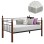 SOFABED WITH MATTRESS REVEN FK21329 METAL & WOOD IN DIRTY OAK--MATTRESS 90x190cm.