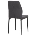DINING CHAIR DIAZ FK18346.01 GREY FABRIC-METAL LEGS IN BLACK 41,5x52x87Hcm. DINING CHAIR DIAZ FK18346.01 GREY FABRIC-METAL LEGS IN BLACK 41,5x52x87Hcm.