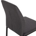 DINING CHAIR DIAZ FK18346.01 GREY FABRIC-METAL LEGS IN BLACK 41,5x52x87Hcm. DINING CHAIR DIAZ FK18346.01 GREY FABRIC-METAL LEGS IN BLACK 41,5x52x87Hcm.