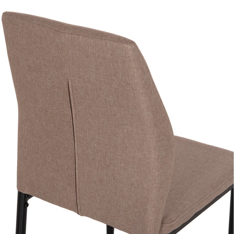 DINING CHAIR DIAZ FK18346.04 BEIGE FABRIC-METAL LEGS IN BLACK 43x52x87Hcm. DINING CHAIR DIAZ FK18346.04 BEIGE FABRIC-METAL LEGS IN BLACK 43x52x87Hcm.