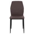 DINING CHAIR DIAZ FK18346.03 BROWN FABRIC-METAL LEGS IN BLACK 43x52x87Hcm. DINING CHAIR DIAZ FK18346.03 BROWN FABRIC-METAL LEGS IN BLACK 43x52x87Hcm.