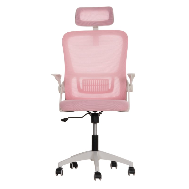 OFFICE CHAIR BLAZER FK1205.04 PINK MESH FABRIC--WHITE ARMS 60x58x110-130Hcm. OFFICE CHAIR BLAZER FK1205.04 PINK MESH FABRIC--WHITE ARMS 60x58x110-130Hcm.