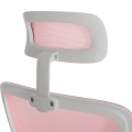 OFFICE CHAIR BLAZER FK1205.04 PINK MESH FABRIC--WHITE ARMS 60x58x110-130Hcm. OFFICE CHAIR BLAZER FK1205.04 PINK MESH FABRIC--WHITE ARMS 60x58x110-130Hcm.