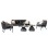 OUTDOOR LOUNGE SET 5PCS DRISCOLL FK6473.01 DARK GREY ALUMINUM-ROPE-OLEFIN FABRIC
