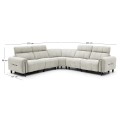 CORNER SOFA WITH 2 RECLINE SEATS ORACLE FK3290.02 BEIGE FABRIC 260x260x90(seat depth)x94Hcm. CORNER SOFA WITH 2 RECLINE SEATS ORACLE FK3290.02 BEIGE FABRIC 260x260x90(seat depth)x94Hcm.