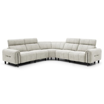CORNER SOFA WITH 2 RECLINE SEATS ORACLE FK3290.02 BEIGE FABRIC 260x260x90(seat depth)x94Hcm.