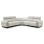 CORNER SOFA WITH 2 RECLINE SEATS ORACLE FK3290.02 BEIGE FABRIC 260x260x90(seat depth)x94Hcm.