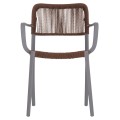 OUTDOOR DINING CHAIR STRIDER FK6391.03 GREY POLYPROPYLENE--BROWN ROPE 57x53x80Hcm. OUTDOOR DINING CHAIR STRIDER FK6391.03 GREY POLYPROPYLENE--BROWN ROPE 57x53x80Hcm.