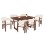 DINING SET 7PCS ZARRA FK21338.01 TABLE MADE OF MDF--CHAIRS WITH BOUCLE FABRIC