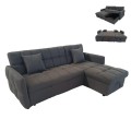 CORNER SOFABED REVERSIBLE NEZU FK3294.01 GREY FABRIC 213x145x83Hcm.