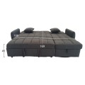 CORNER SOFABED REVERSIBLE NEZU FK3294.01 GREY FABRIC 213x145x83Hcm.