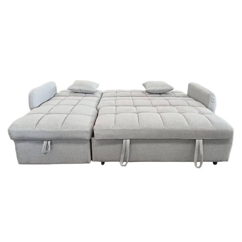 CORNER SOFABED REVERSIBLE NEZU FK3294.02 BEIGE FABRIC 210x140x78Hcm.
