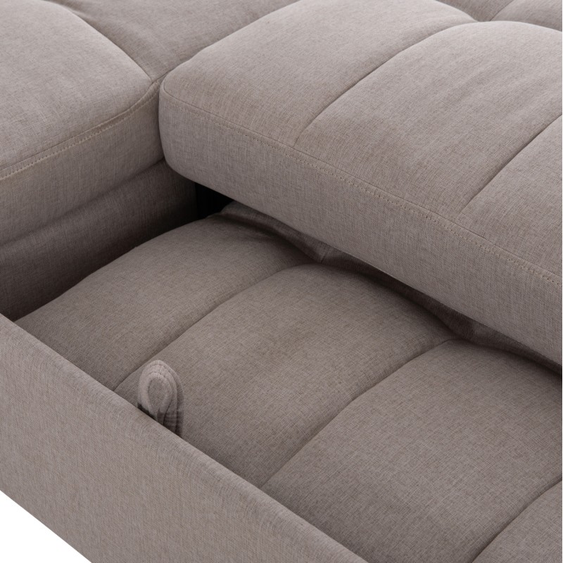 CORNER SOFABED REVERSIBLE NEZU FK3294.02 BEIGE FABRIC 210x140x78Hcm.