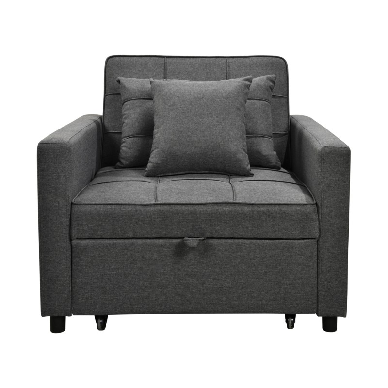 ARMCHAIR-BED MERO FK3306.01 GREY FABRIC 98x85x88Hcm. ARMCHAIR-BED MERO FK3306.01 GREY FABRIC 98x85x88Hcm.