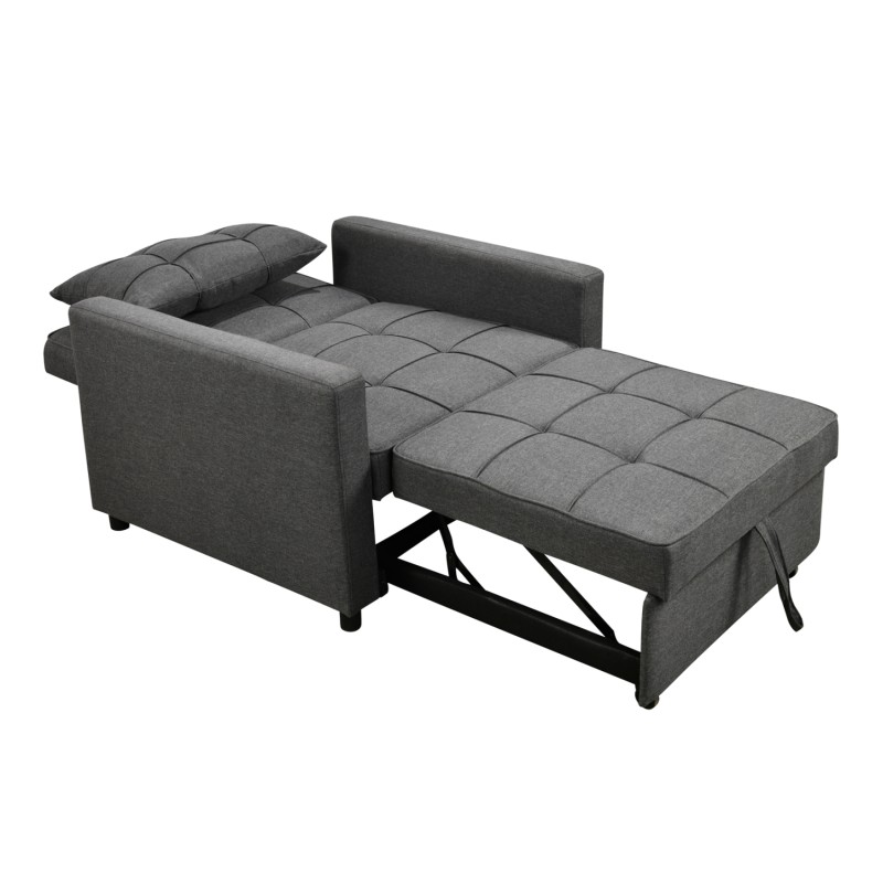 ARMCHAIR-BED MERO FK3306.01 GREY FABRIC 98x85x88Hcm. ARMCHAIR-BED MERO FK3306.01 GREY FABRIC 98x85x88Hcm.