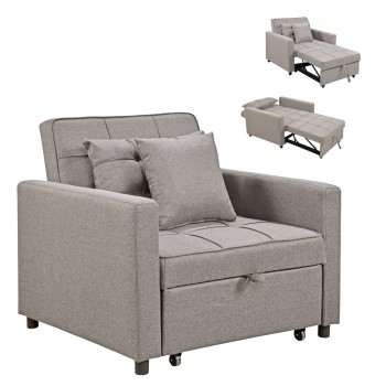 ARMCHAIR-BED MERO FK3306.03 BEIGE FABRIC 100x90x83Hcm.