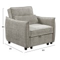 ARMCHAIR-BED ORYN FK3307.03 BEIGE FABRIC 89x85x84Hcm. ARMCHAIR-BED ORYN FK3307.03 BEIGE FABRIC 89x85x84Hcm.