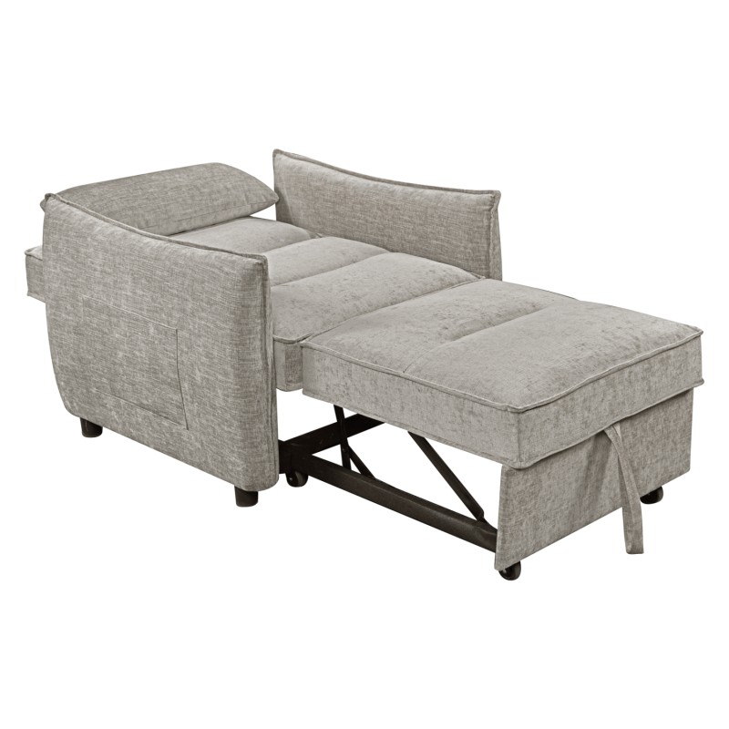 ARMCHAIR-BED ORYN FK3307.03 BEIGE FABRIC 89x85x84Hcm. ARMCHAIR-BED ORYN FK3307.03 BEIGE FABRIC 89x85x84Hcm.