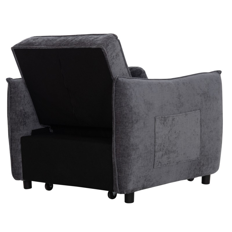ARMCHAIR-BED ORYN FK3307.01 GREY FABRIC 85x88x78Hcm. ARMCHAIR-BED ORYN FK3307.01 GREY FABRIC 85x88x78Hcm.