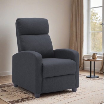 ARMCHAIR WITH PUSH-BACK RELAX MECHANISM DROSEN FK3299.01 GREY FABRIC 68x80x93Hcm. ARMCHAIR WITH PUSH-BACK RELAX MECHANISM DROSEN FK3299.01 GREY FABRIC 68x80x93Hcm.