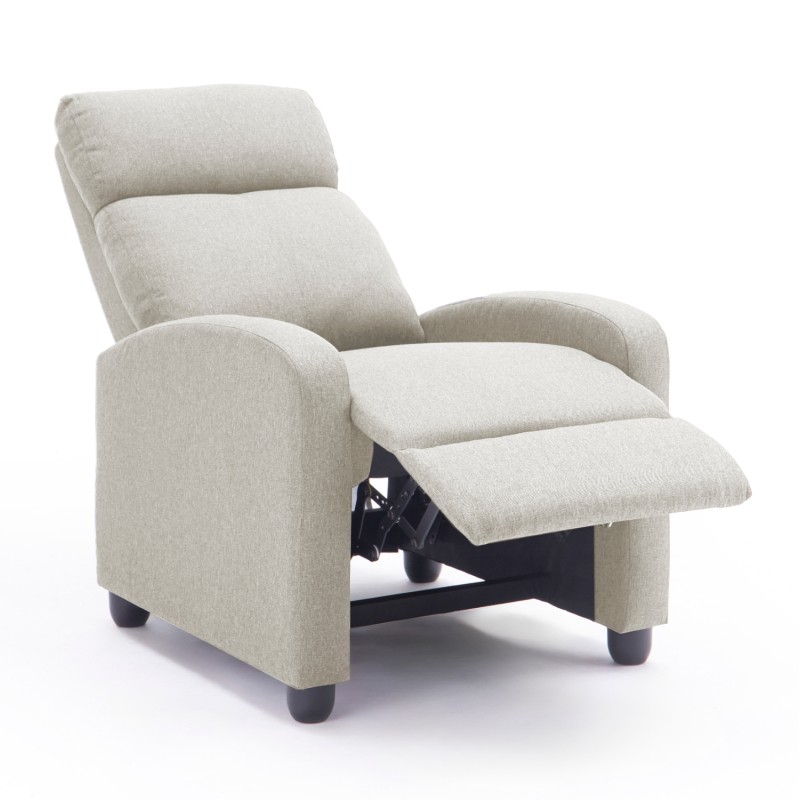 ARMCHAIR WITH PUSH-BACK RELAX MECHANISM DROSEN FK3299.03 BEIGE FABRIC 68x80x93Hcm. ARMCHAIR WITH PUSH-BACK RELAX MECHANISM DROSEN FK3299.03 BEIGE FABRIC 68x80x93Hcm.