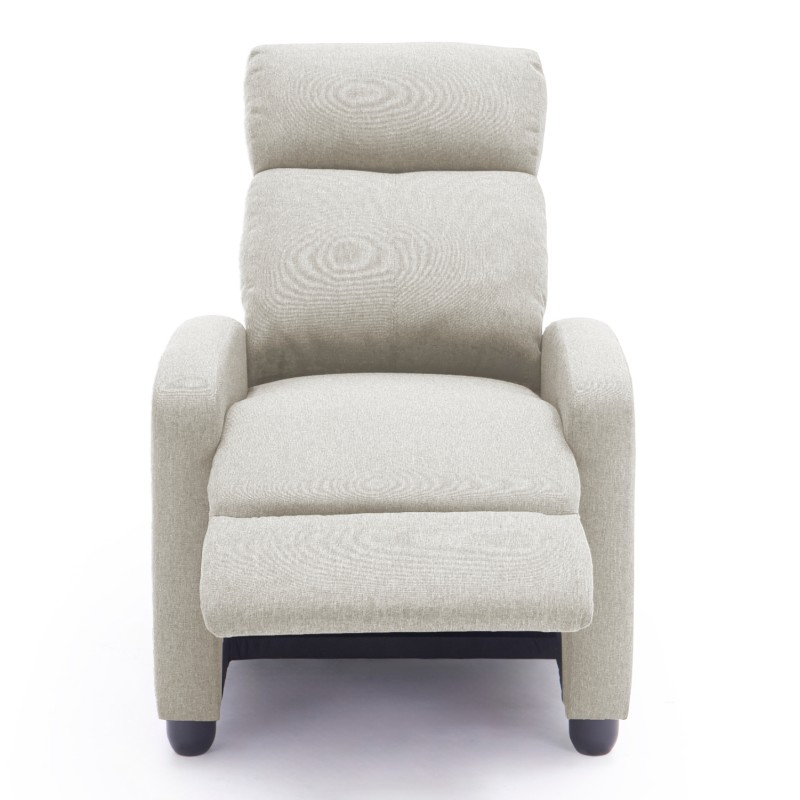 ARMCHAIR WITH PUSH-BACK RELAX MECHANISM DROSEN FK3299.03 BEIGE FABRIC 68x80x93Hcm. ARMCHAIR WITH PUSH-BACK RELAX MECHANISM DROSEN FK3299.03 BEIGE FABRIC 68x80x93Hcm.