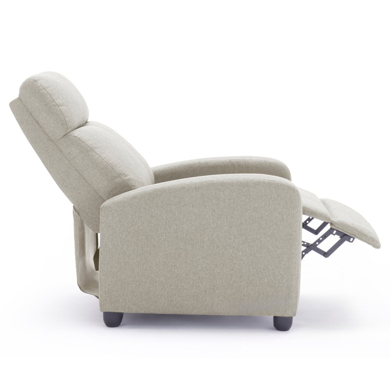 ARMCHAIR WITH PUSH-BACK RELAX MECHANISM DROSEN FK3299.03 BEIGE FABRIC 68x80x93Hcm. ARMCHAIR WITH PUSH-BACK RELAX MECHANISM DROSEN FK3299.03 BEIGE FABRIC 68x80x93Hcm.