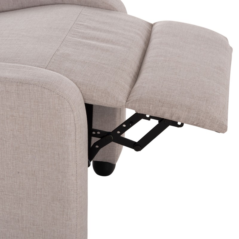 ARMCHAIR WITH PUSH-BACK RELAX MECHANISM DROSEN FK3299.03 BEIGE FABRIC 68x80x93Hcm. ARMCHAIR WITH PUSH-BACK RELAX MECHANISM DROSEN FK3299.03 BEIGE FABRIC 68x80x93Hcm.