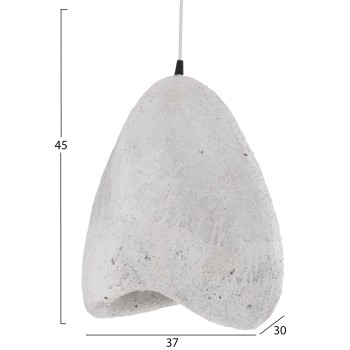 CEILING PENDANT LAMP STONE-LOOK STONER (S) FK4417.02 WHITE 37x30x45Hcm.