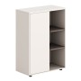 CABINET/BOOKCASE NEWLINE FK18283 MELAMINE IN WHITE & LIGHT BROWN 80x40x110Hcm.