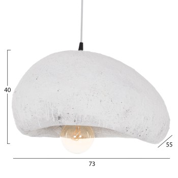 CEILING PENDANT LAMP STONE-LOOK STONER (L) FK4419.02 WHITE 73x55x40Hcm. CEILING PENDANT LAMP STONE-LOOK STONER (L) FK4419.02 WHITE 73x55x40Hcm.