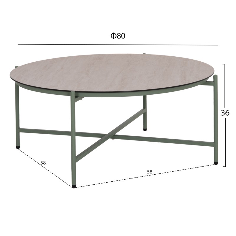 OUTDOOR LOUNGE SET 5PCS VERMONT FK6504.07 METAL-ROPE-GLASS--GREEN COLOR OUTDOOR LOUNGE SET 5PCS VERMONT FK6504.07 METAL-ROPE-GLASS--GREEN COLOR
