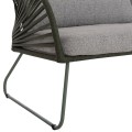 OUTDOOR LOUNGE SET 5PCS VERMONT FK6504.07 METAL-ROPE-GLASS--GREEN COLOR OUTDOOR LOUNGE SET 5PCS VERMONT FK6504.07 METAL-ROPE-GLASS--GREEN COLOR