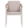 DINING CHAIR STREAM FK6427.02 CREAM WHITE ALUMINUM--BEIGE STRAP ROPE & OLEFIN FABRIC 59x63x85Hcm. DINING CHAIR STREAM FK6427.02 CREAM WHITE ALUMINUM--BEIGE STRAP ROPE & OLEFIN FABRIC 59x63x85Hcm.