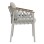 DINING CHAIR STREAM FK6427.02 CREAM WHITE ALUMINUM--BEIGE STRAP ROPE & OLEFIN FABRIC 59x63x85Hcm.