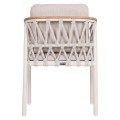 DINING CHAIR STREAM FK6427.02 CREAM WHITE ALUMINUM--BEIGE STRAP ROPE & OLEFIN FABRIC 59x63x85Hcm. DINING CHAIR STREAM FK6427.02 CREAM WHITE ALUMINUM--BEIGE STRAP ROPE & OLEFIN FABRIC 59x63x85Hcm.