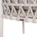 DINING CHAIR STREAM FK6427.02 CREAM WHITE ALUMINUM--BEIGE STRAP ROPE & OLEFIN FABRIC 59x63x85Hcm. DINING CHAIR STREAM FK6427.02 CREAM WHITE ALUMINUM--BEIGE STRAP ROPE & OLEFIN FABRIC 59x63x85Hcm.