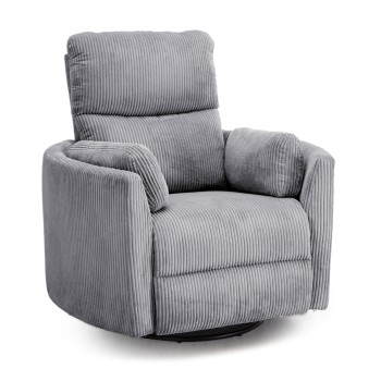 ARMCHAIR RELAX/BREASTFEEDING VELMORA FK3300.01 GREY STRIPED FABRIC 100x90x100Hcm.