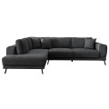 CORNER SOFABED (LEFT) ZENORA FK3337.01L DARK GREY FABRIC 303x214x80Hcm CORNER SOFABED (LEFT) ZENORA FK3337.01L DARK GREY FABRIC 303x214x80Hcm