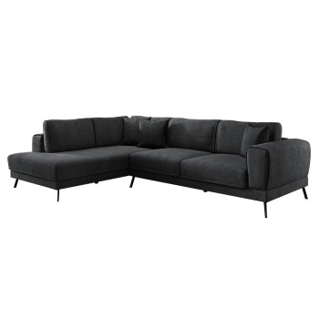 CORNER SOFABED (LEFT) ZENORA FK3337.01L DARK GREY FABRIC 303x214x80Hcm