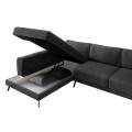CORNER SOFABED (LEFT) ZENORA FK3337.01L DARK GREY FABRIC 303x214x80Hcm CORNER SOFABED (LEFT) ZENORA FK3337.01L DARK GREY FABRIC 303x214x80Hcm