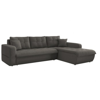 CORNER SOFABED RIGHT KANSO FK3338.01R GREY FABRIC 244x188x80Hcm.