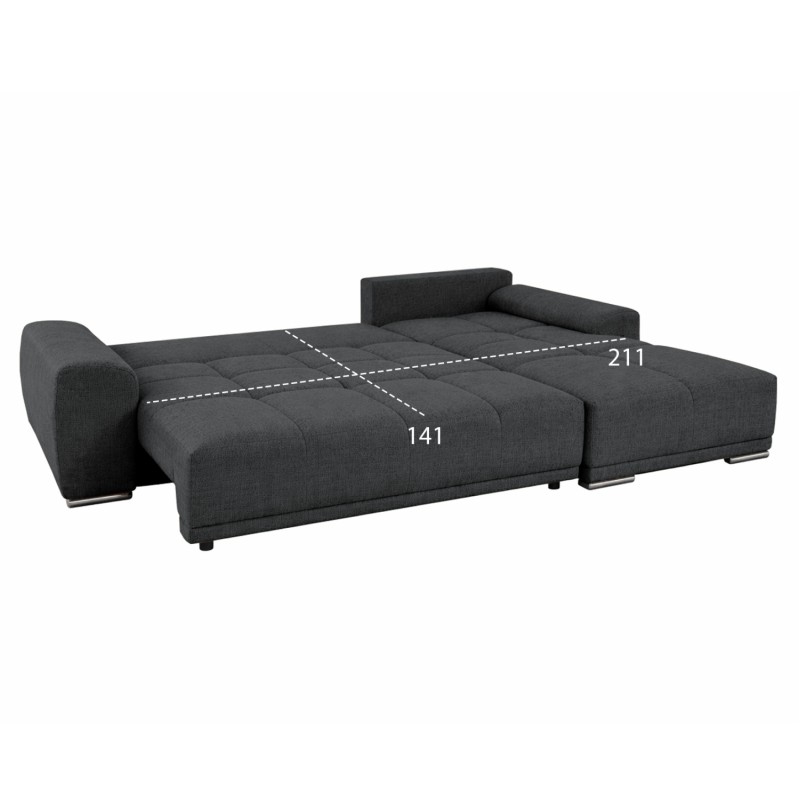 RIGHT CORNER SOFABED COMFYRA FK3336.01R GREY FABRIC 270x181x75Hcm. RIGHT CORNER SOFABED COMFYRA FK3336.01R GREY FABRIC 270x181x75Hcm.