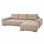 RIGHT CORNER SOFABED COMFYRA FK3336.03R BEIGE FABRIC 270x181x75Hcm.