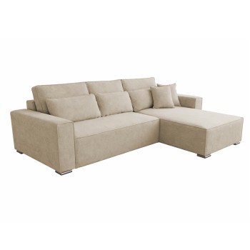 REVERSIBLE CORNER SOFABED CORNERA FK3335.03 BEIGE FABRIC 269x155x89Hcm.