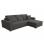 REVERSIBLE CORNER SOFABED CORNERA FK3335.01 GREY FABRIC 269x155x89Hcm.