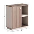 CABINET/BOOKCASE SERIES SUPERON FK2143 MELAMINE IN BEIGE & NATURAL WOOD 80x40x90Hcm CABINET/BOOKCASE SERIES SUPERON FK2143 MELAMINE IN BEIGE & NATURAL WOOD 80x40x90Hcm