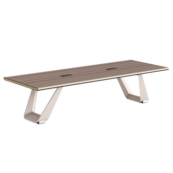 CONFERENCE TABLE SUPERON FK2144 MELAMINE IN NATURAL WOOD COLOR--METAL LEGS IN BEIGE 320x120x76H