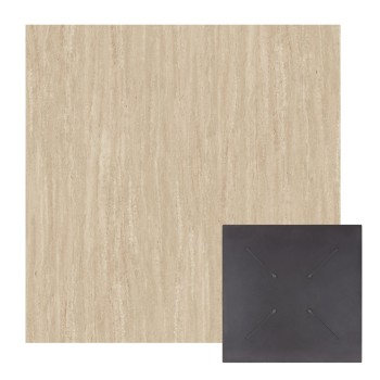 SQUARE HPL TABLETOP FK5839.35 TRAVERTINE STONE COLORING 80x80cm.